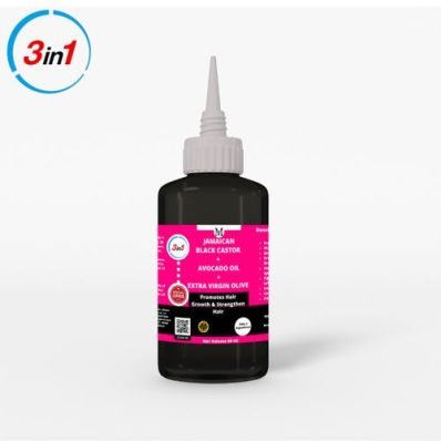 Jamaican Castor Oil + Avocado Oil + Extra Virgin Olive Oil -60ml,Promote Hair Growth,Strengthen Hair,Prevent Hair Breakage,Heal And Prevent Split Ends