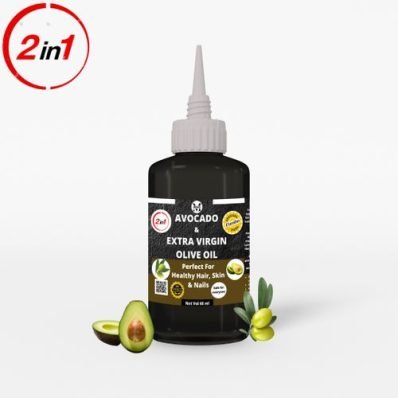 Avocado & Extra Virgin Olive Oil Combo-60ml,For Hair,Skin &Nails