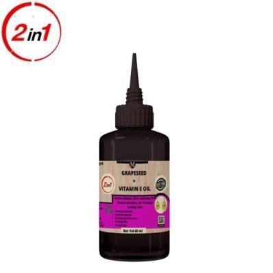 Grapeseed With Vitamin E Oil-60ml For Acne,Dull Skin,Hair Growth