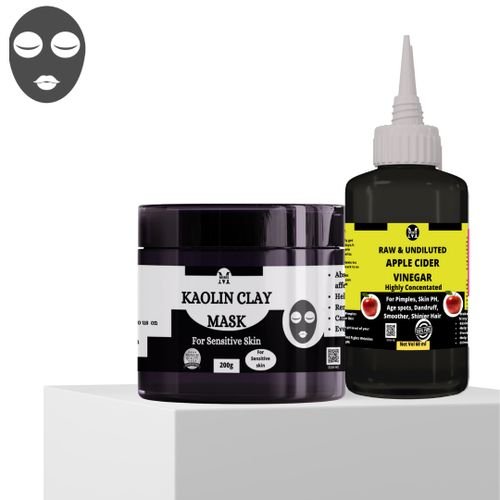 120g Kaolin Clay+ 60ml Undiluted Apple Cider Vinegar