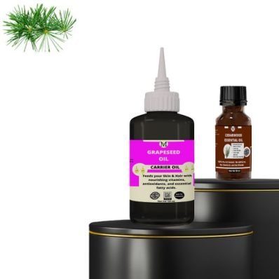 Cedarwood Essential Oil (15ml)& Grape Seed Carrier Oil(120ml