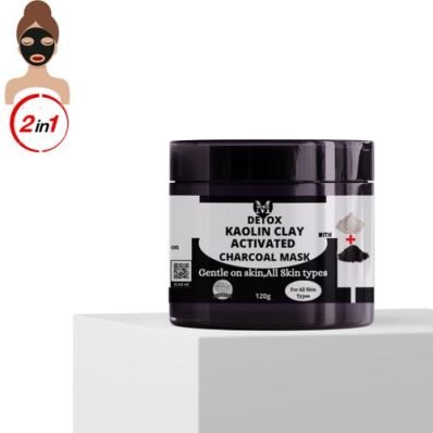 Detox Kaolin Clay With Activated Charcoal -120g,Sensitive Skin