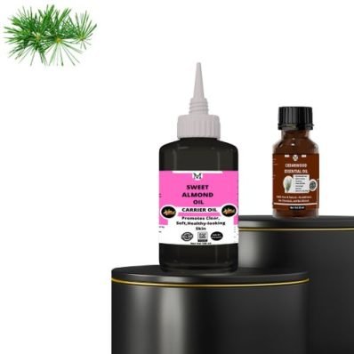 Cedarwood Essential Oil (15ml) & Sweet Almond Carrier Oil(120ml)
