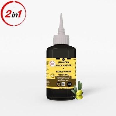 Jamaican Black Castor+Extra Virgin Olive Oil - 60ml,Promote Hair Growth,Strengthen Hair,Prevent Hair Breakage,Heal And Prevent Split Ends