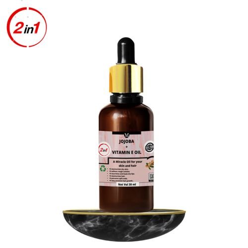Jojoba With Vitamin E Oil- 30ml,Moisturizes,Boost Skin's Glow.