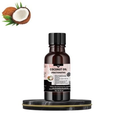 Coconut Oil (Fractionated) - 30ml,100% Pure,Feather-light Moisturizer For A Smooth,Soft And Healthy Skin & Hair