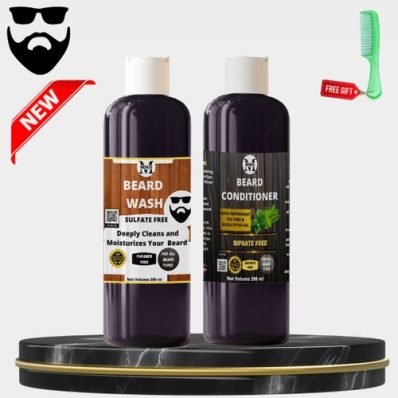 Beard Wash & Conditioner Set-400ml,Cleans,Softens & Moisturises