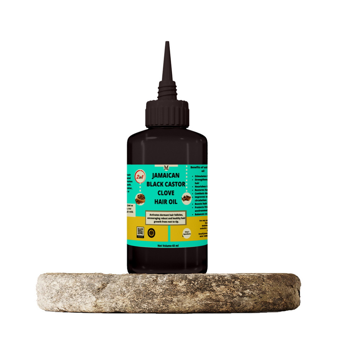 Jamaican Black castor Clove Hair Oil - Stimulates Hair Growth, Strengthens strands, Reducing thinning and promoting volume. , 65 ml
