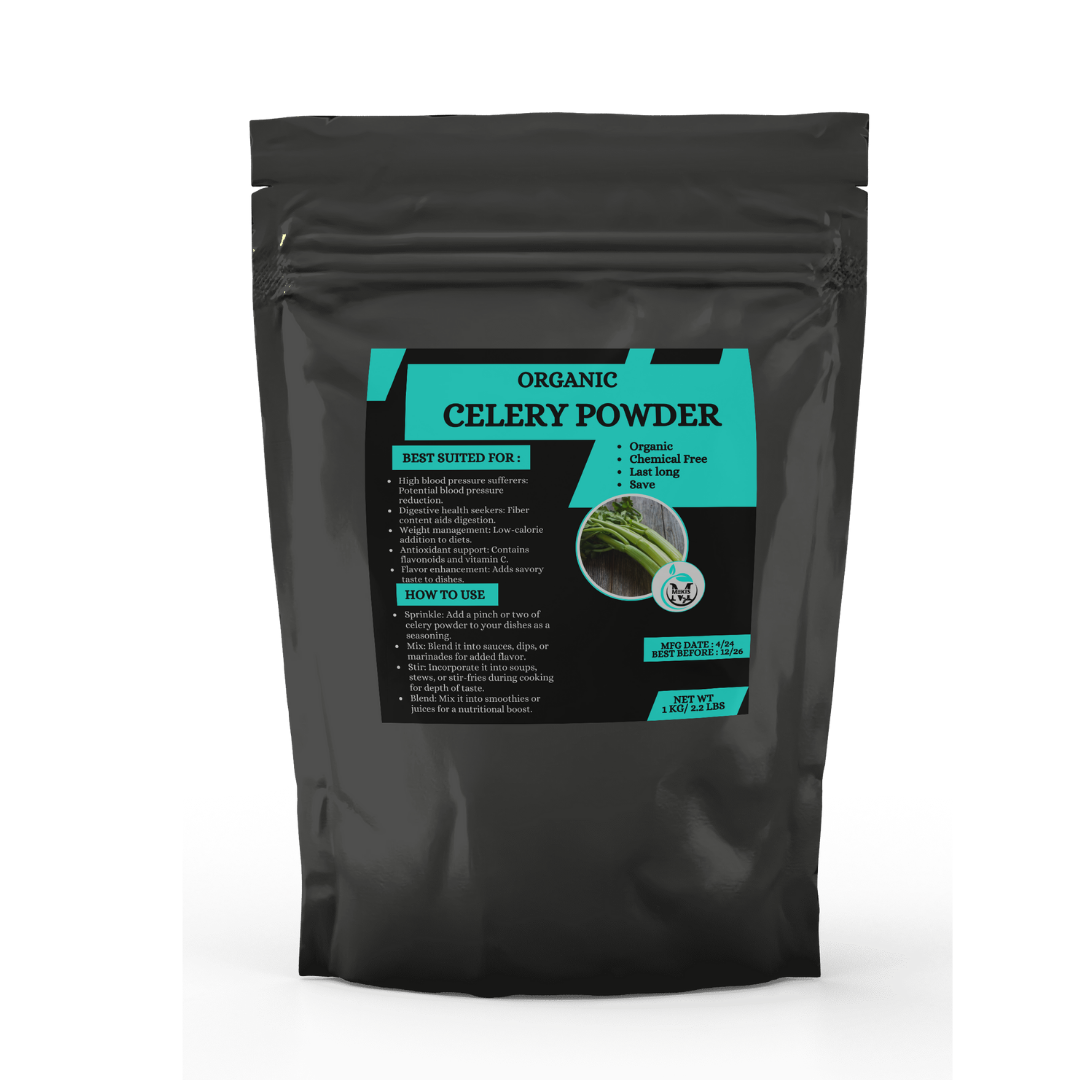 Celery Powder - 1kg, Superfood Nutrition , regulate blood pressure ,Soothe inflammation & Immune System Booster