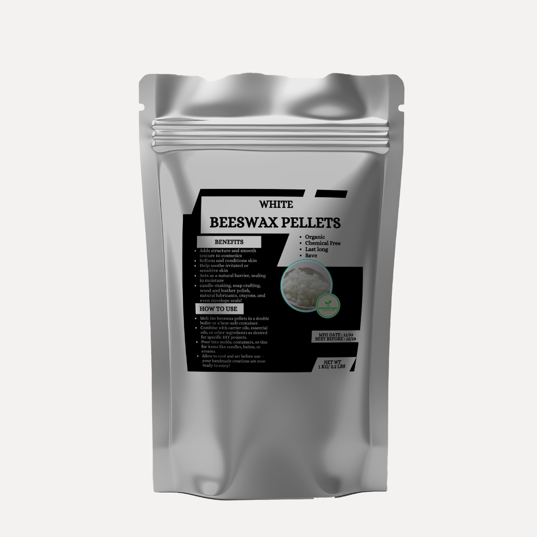 White Beeswax Pellets - 1Kg ,Whole Sale Price ,Perfect for rafting your own cosmetics like lotions, lip balms, hand creams, beard and mustache waxes, deodorants,soothing salves,candle-making & soap crafting