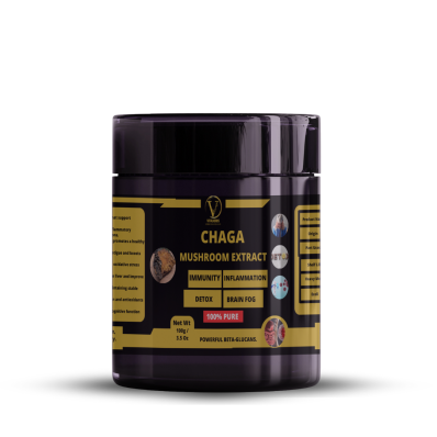 Chaga Mushroom Extract Powder - Powerful Beta-glucans, Reduces Inflammation, Boosts Immunity ,Supports Liver Health