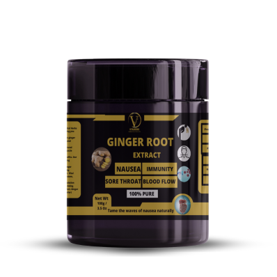 Ginger Root Extract - 100% Pure,Finely Ground,Soluble in water, indigestion and bloating,Nausea Relief ,Anti-Inflammatory Support, Immune System Boost
