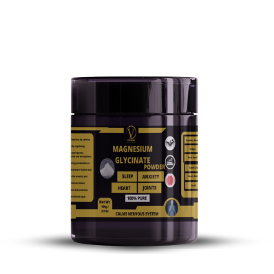 Magnesium Glycinate Powder - 100% Pure,Promotes Relaxation,Improves Sleep Quality,Reduces Migraine Frequency