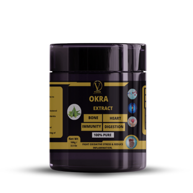 Okra Extract Powder - 100% Pure,Nutrient-Rich Regulate Blood Suga Heart Health Bone Strength