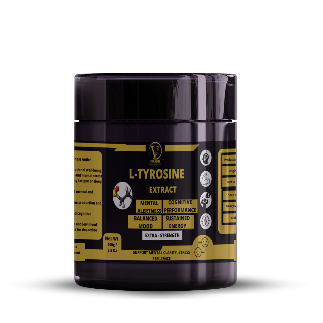 L-Tyrosine Extract Powder - Support mental clarity, Stress resilience,